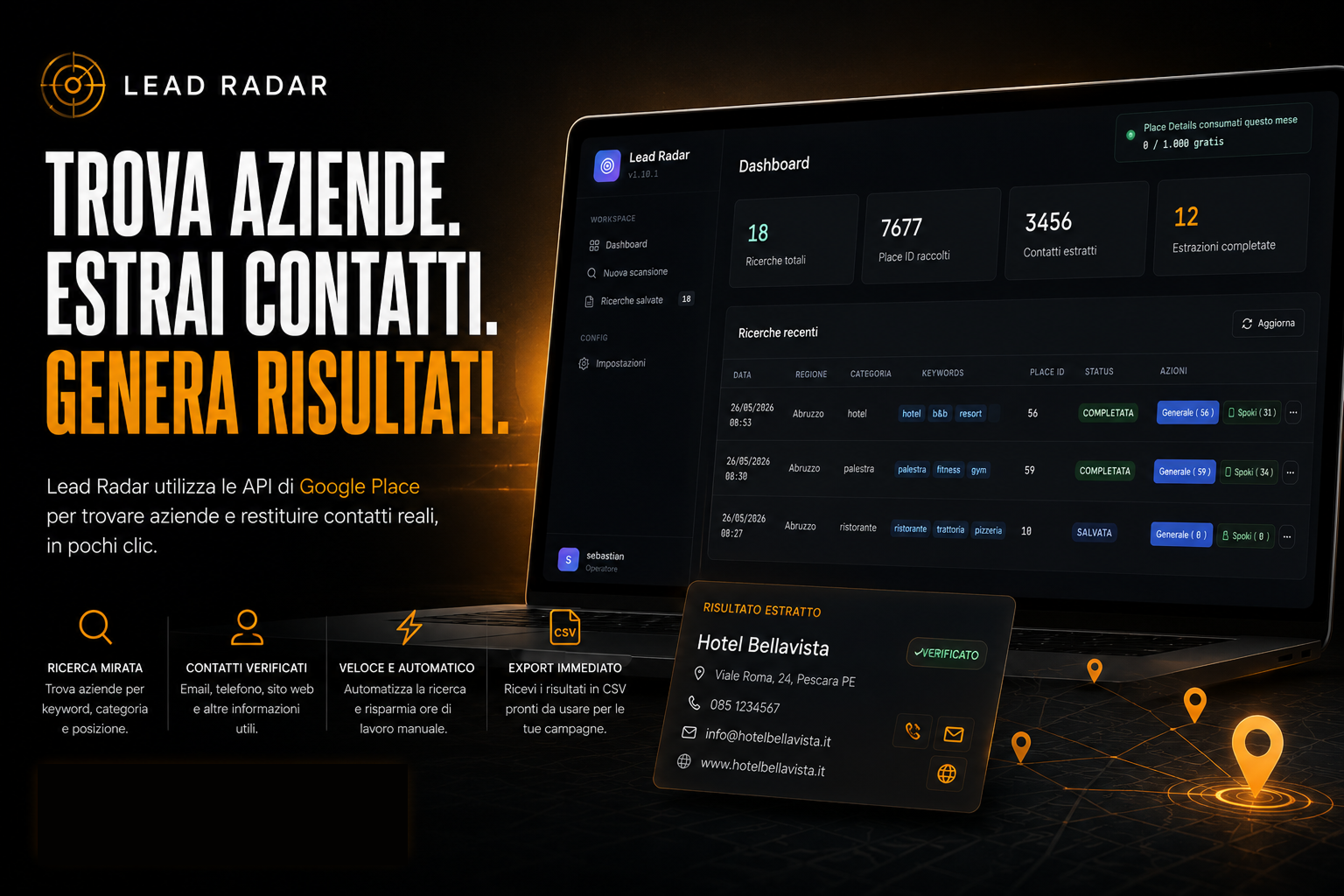 Sistema di scraping aziende